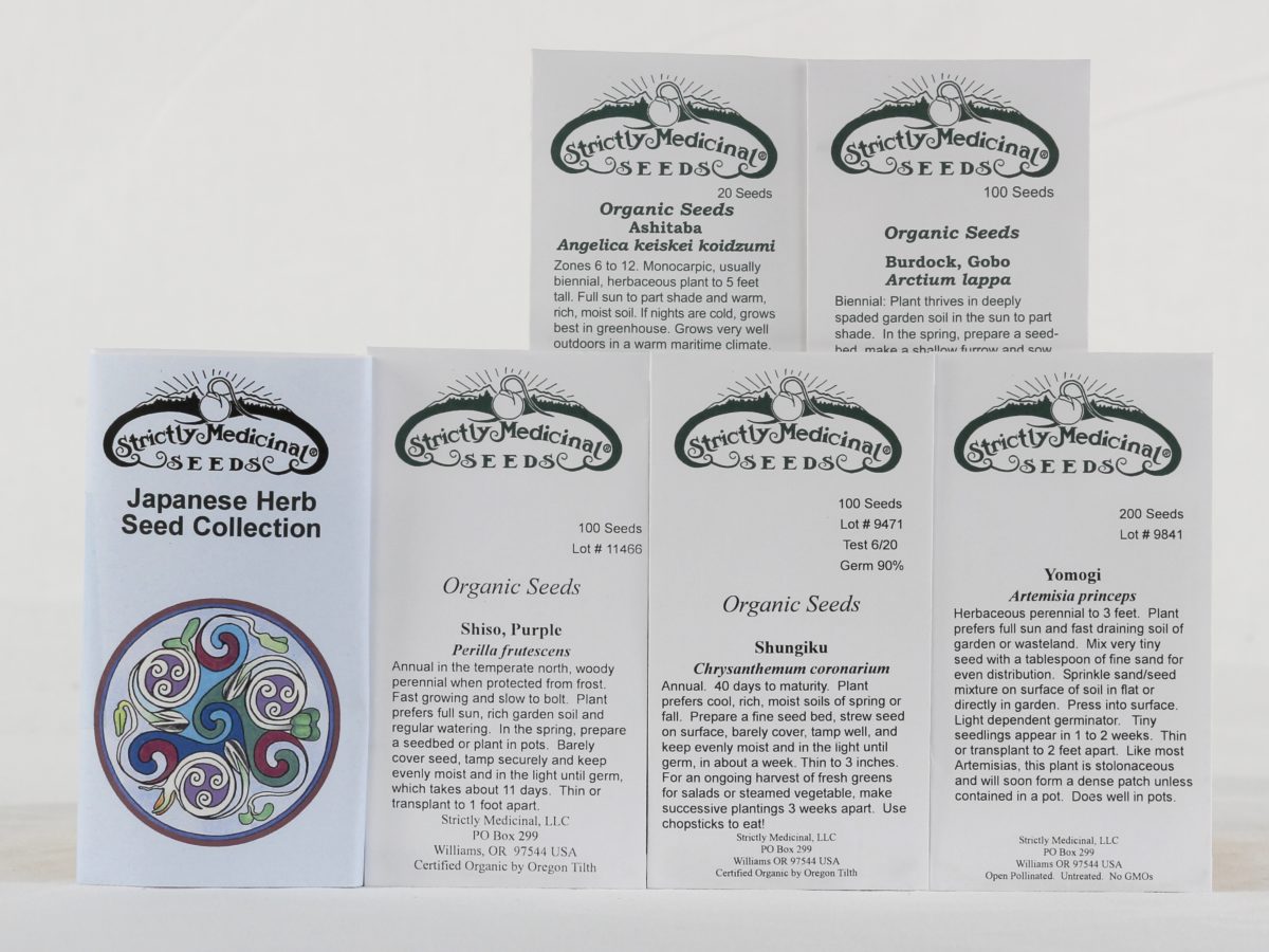 Japanese Medicinal Herb Seed Collection (Burdock, Gobo; Catnip