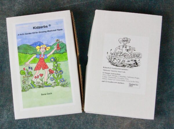 Kidzerbs Garden Kit in a box: row markers, kidzerbs book, 12 packets of seeds, organic - Image 2