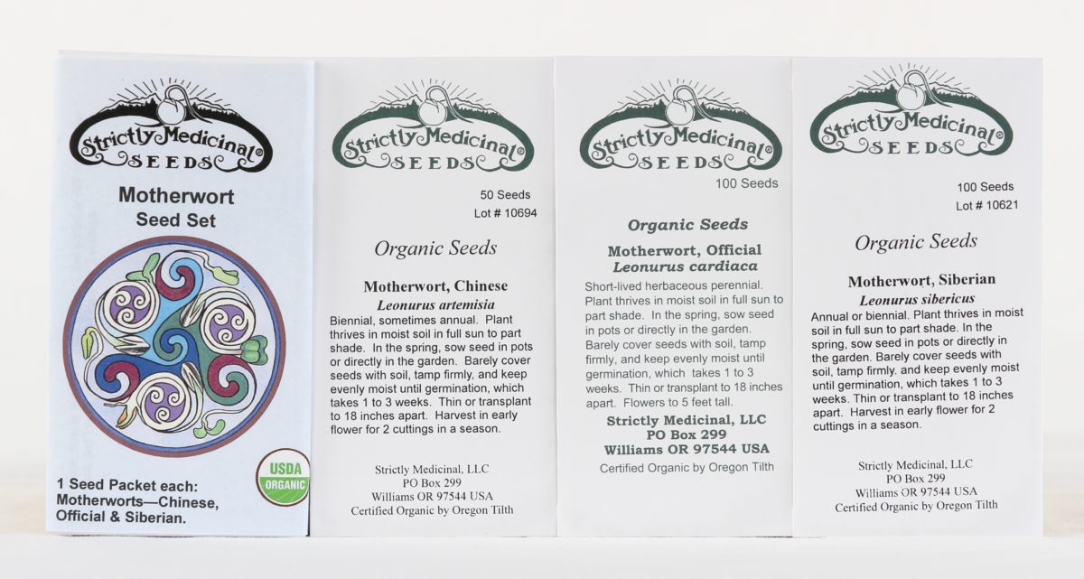 Motherwort Seed Set (3 seed packets) Chinese, Official & Siberian