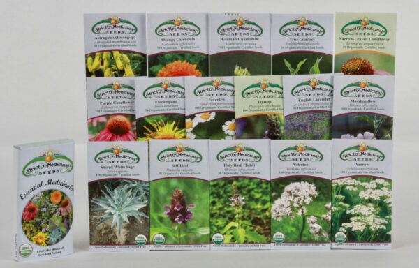 Essential Medicinals, 16 full color medicinal herb seed packets, organic - Image 2