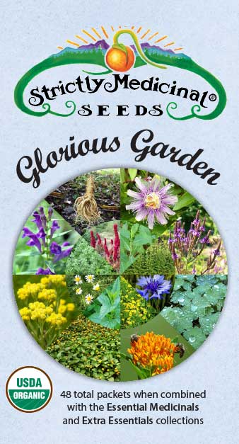 Extra Essentials, 16 full color medicinal herb seed packets, organic