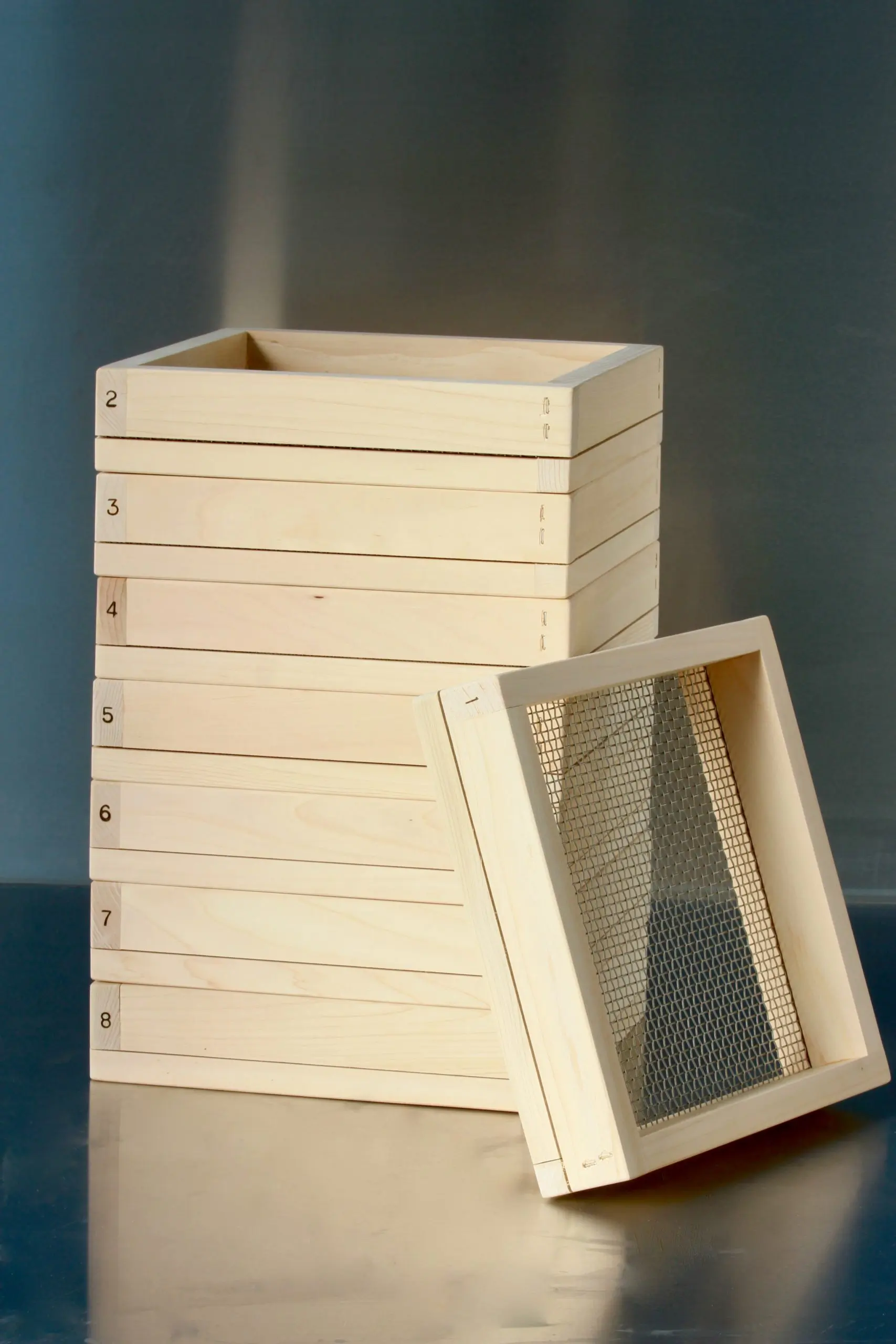 Stainless Steel and Cedar Seed Cleaning Screens, Set of 8 FREE Shipping - Image 5